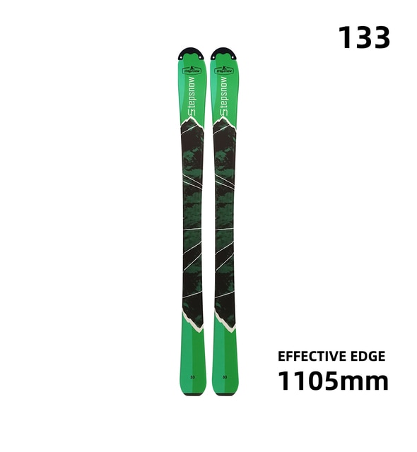 Stepsnow Snowboards Skis Intermediate to Pro with Ski Bindings Optional, 110cm to 140cm Length, Men Women Easy Steering Skis