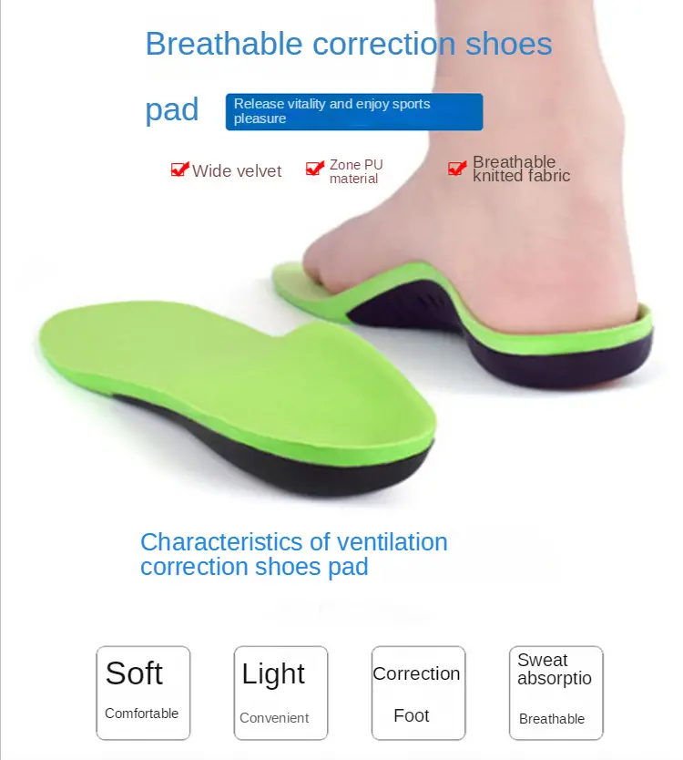 eva orthopedic shoe insert flat arch support sports insole details 3
