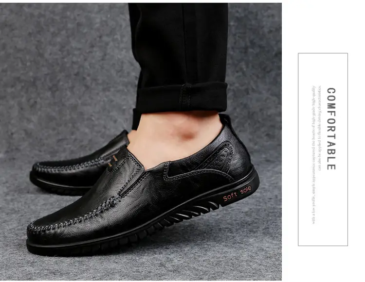 clohoo mens fashion handmade comfortable casual loafers with soft sole details 10