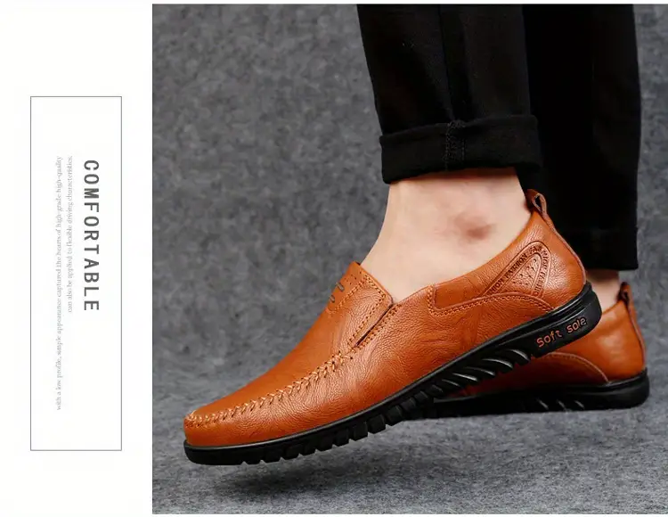 clohoo mens fashion handmade comfortable casual loafers with soft sole details 15