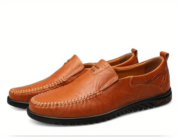 clohoo mens fashion handmade comfortable casual loafers with soft sole details 18