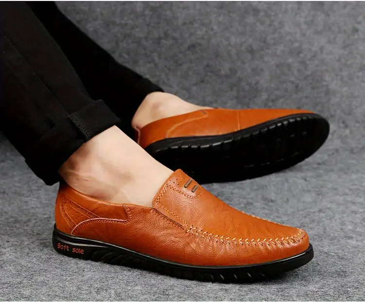 clohoo mens fashion handmade comfortable casual loafers with soft sole details 14