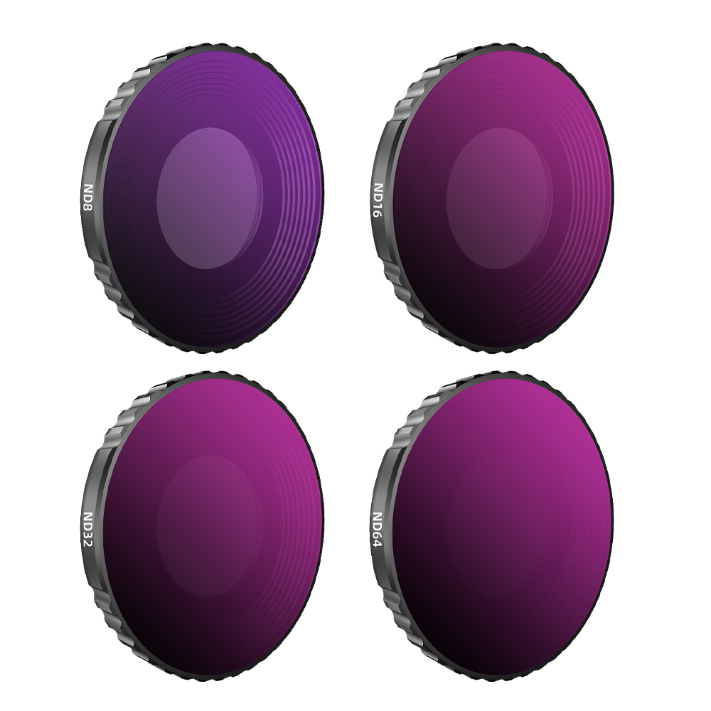 BRDRC 4PACK((ND8+ND16+ND32+ND64)) Lens Filters for OSMO Action 4