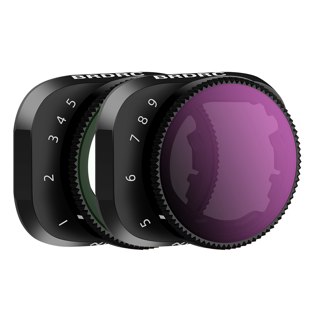 BRDRC Variable 2PACK(VND1-5+VND5-9) Lens Filter for DJI Mini 3 Pro