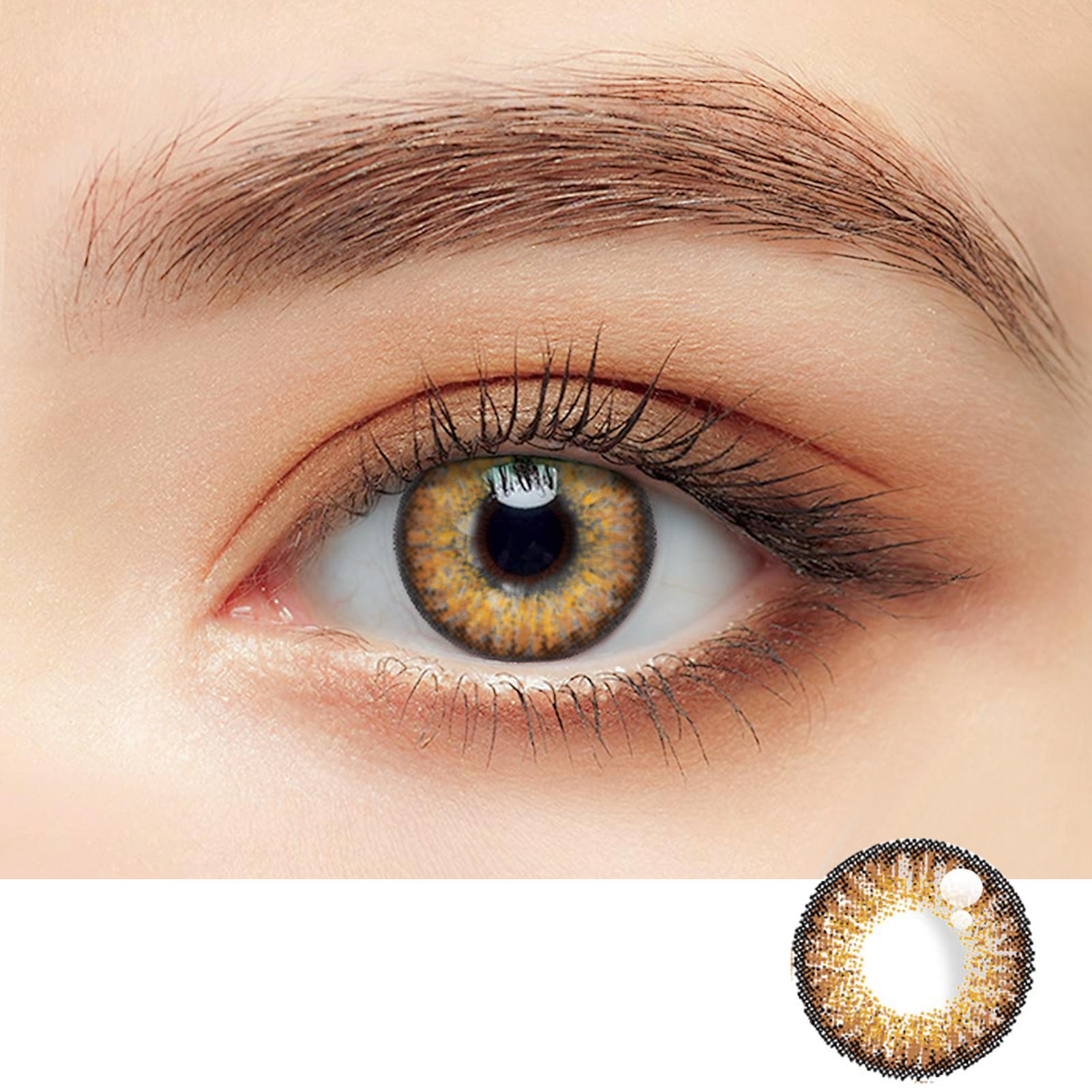 Fluorescent Brown Coloured Contact Lens