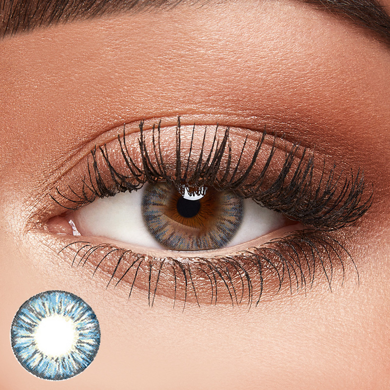 Pineapple Tricolor Blue Coloured Contact Lens