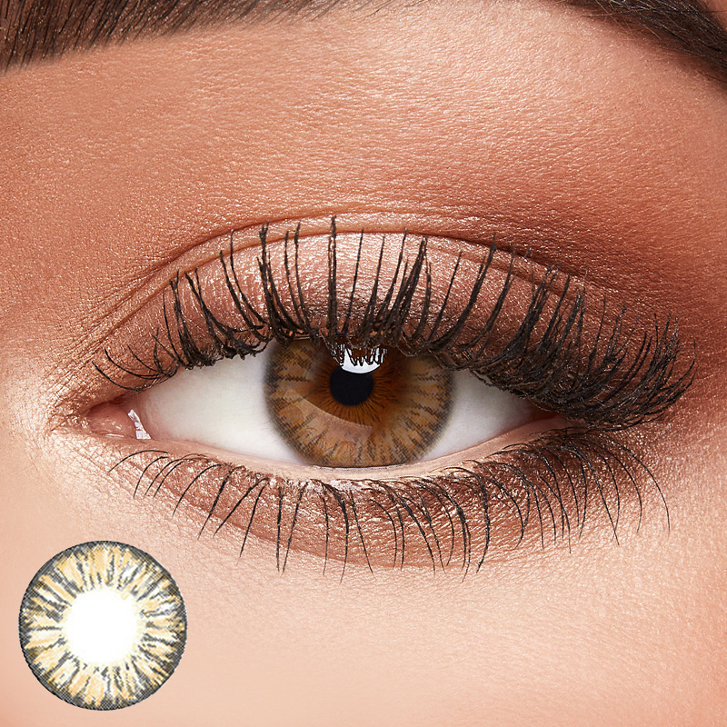 Pineapple Tricolor Brown Coloured Contact Lens