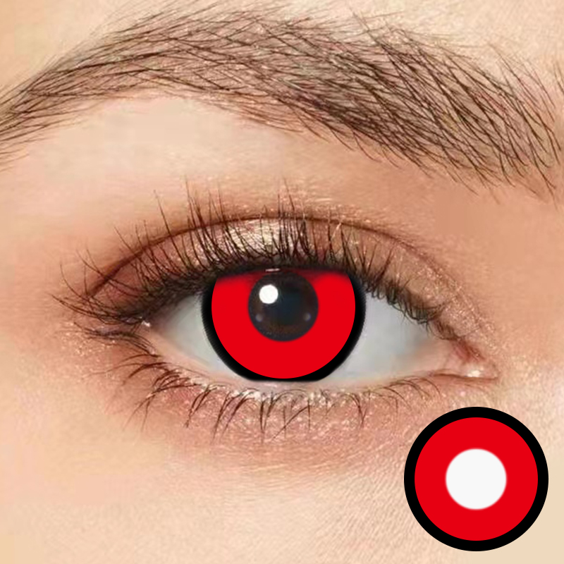 Black red edge Coloured Contact Lens