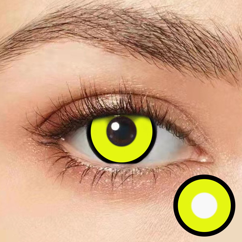 Black yellow edge Coloured Contact Lens