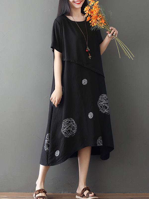 Literary Cotton Long Dress