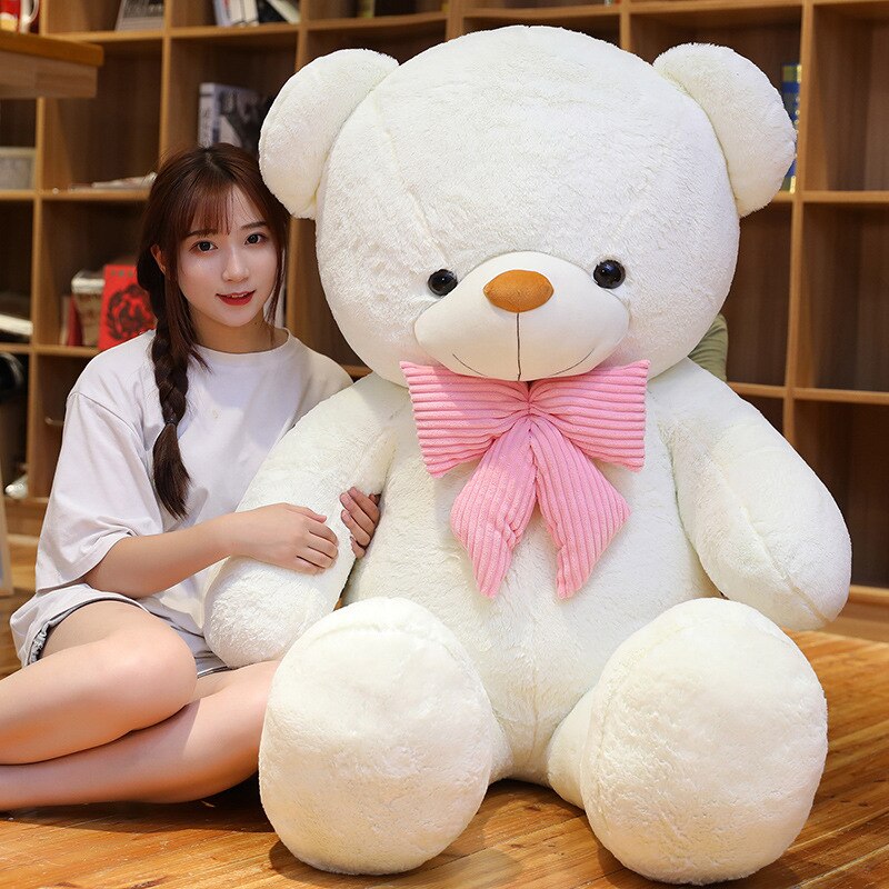 1pc Cute Large Size 80 100cm 3 Colours Soft Stuffed Teddy Bear Plush Toy Big Bear Doll Lovers