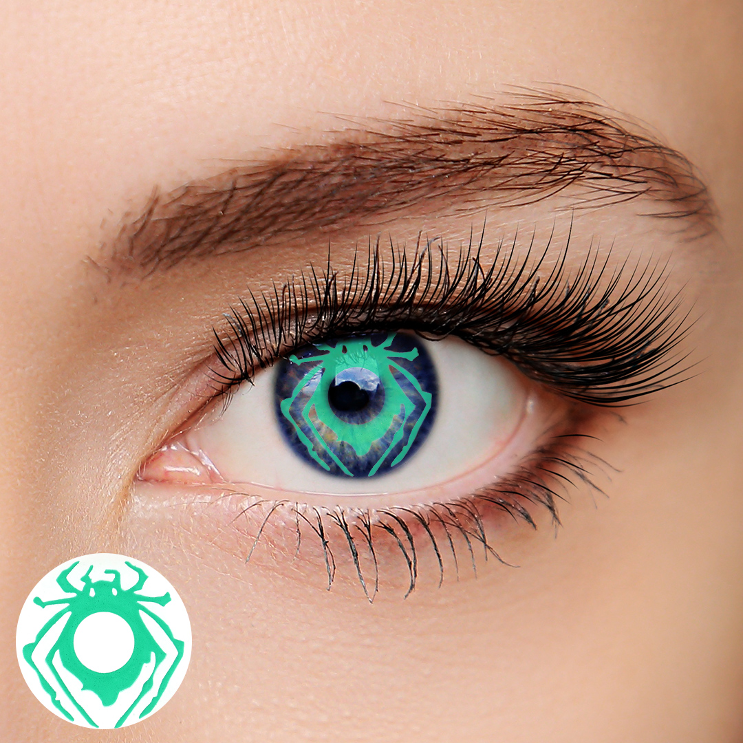 New color green spider Coloured Contact Lens