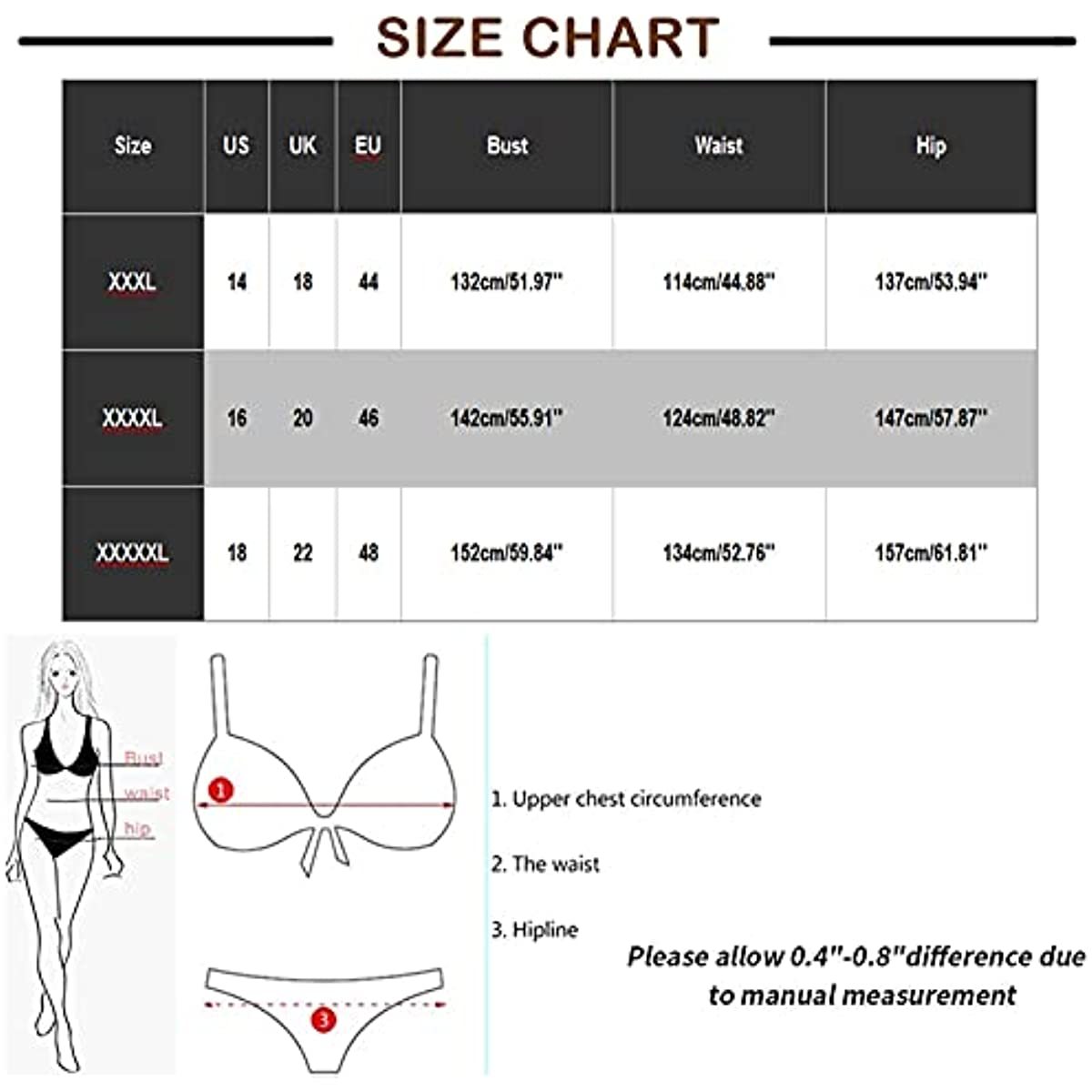 Women's Sexy V-Neck Skirt Plus Size Swimsuit Tummy Control Swimwear S
