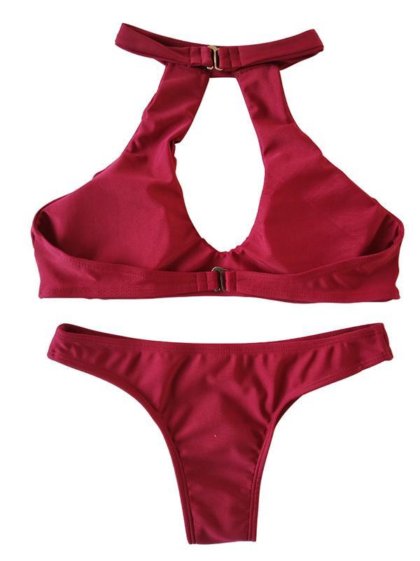 4 Colors Sexy Halterneck Bikinis Swimwear