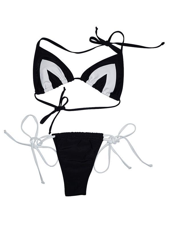 Thong Triangle Top With Panty Bikini Set