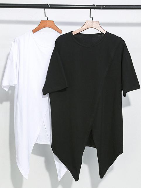 Asymmetric Split-front T-Shirt