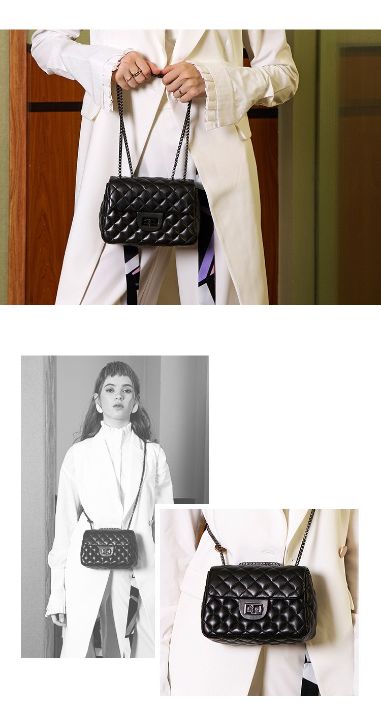 Genuine Leather Satchel Handbags Shoulder Bag Tote Purse Messenger Bags Shoulder Sling Bag With Chain For Girls