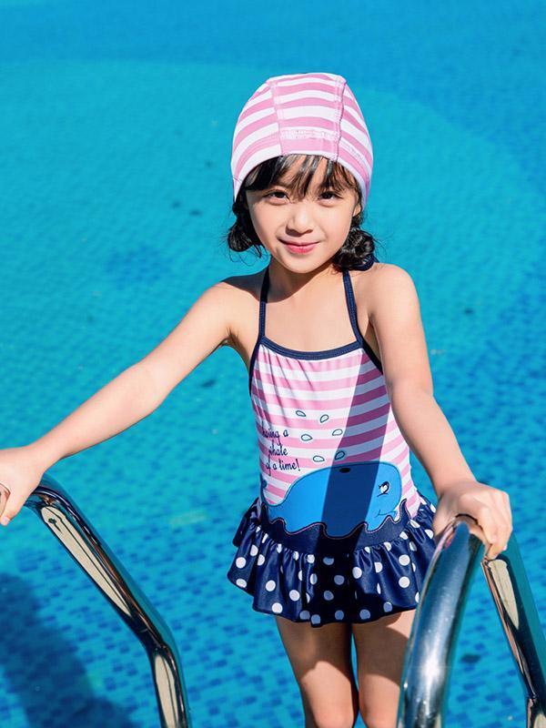 AONIHUA Stripes Dress One Piece Swimwear