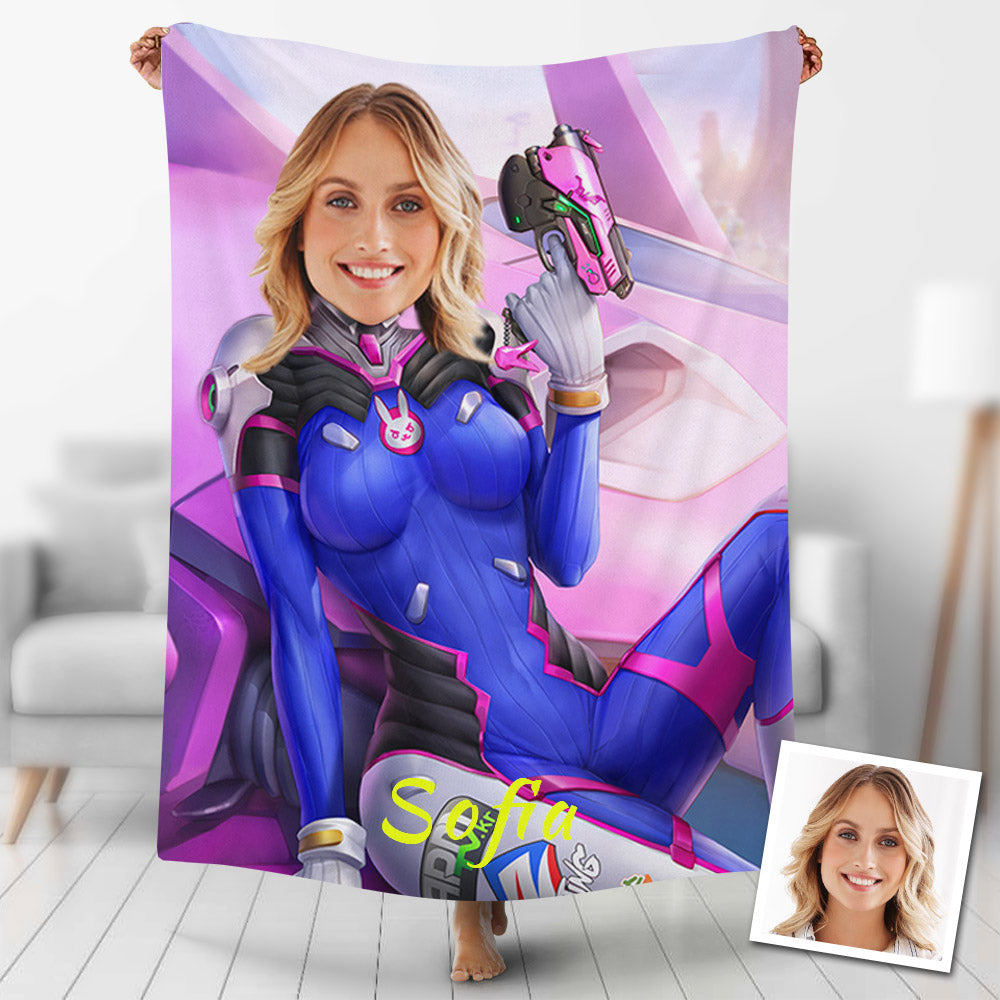 Custom Blankets Personalized Overwatch D.Va Blanket