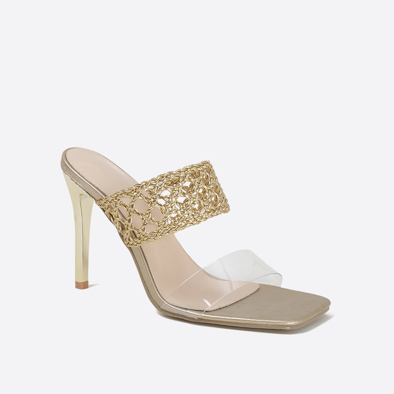 Trendy Woven Vacation&Date Heeled Sandals