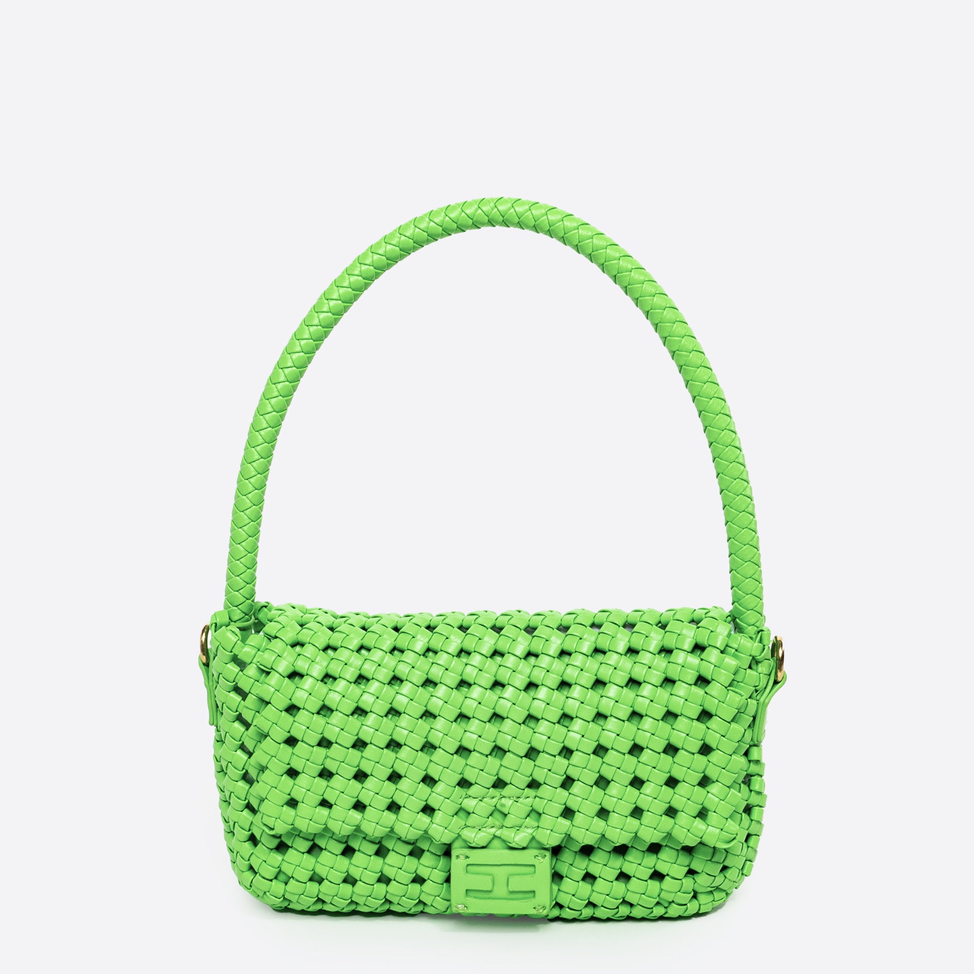 Woven Small Square Bag Candy Color Messenger Handbag