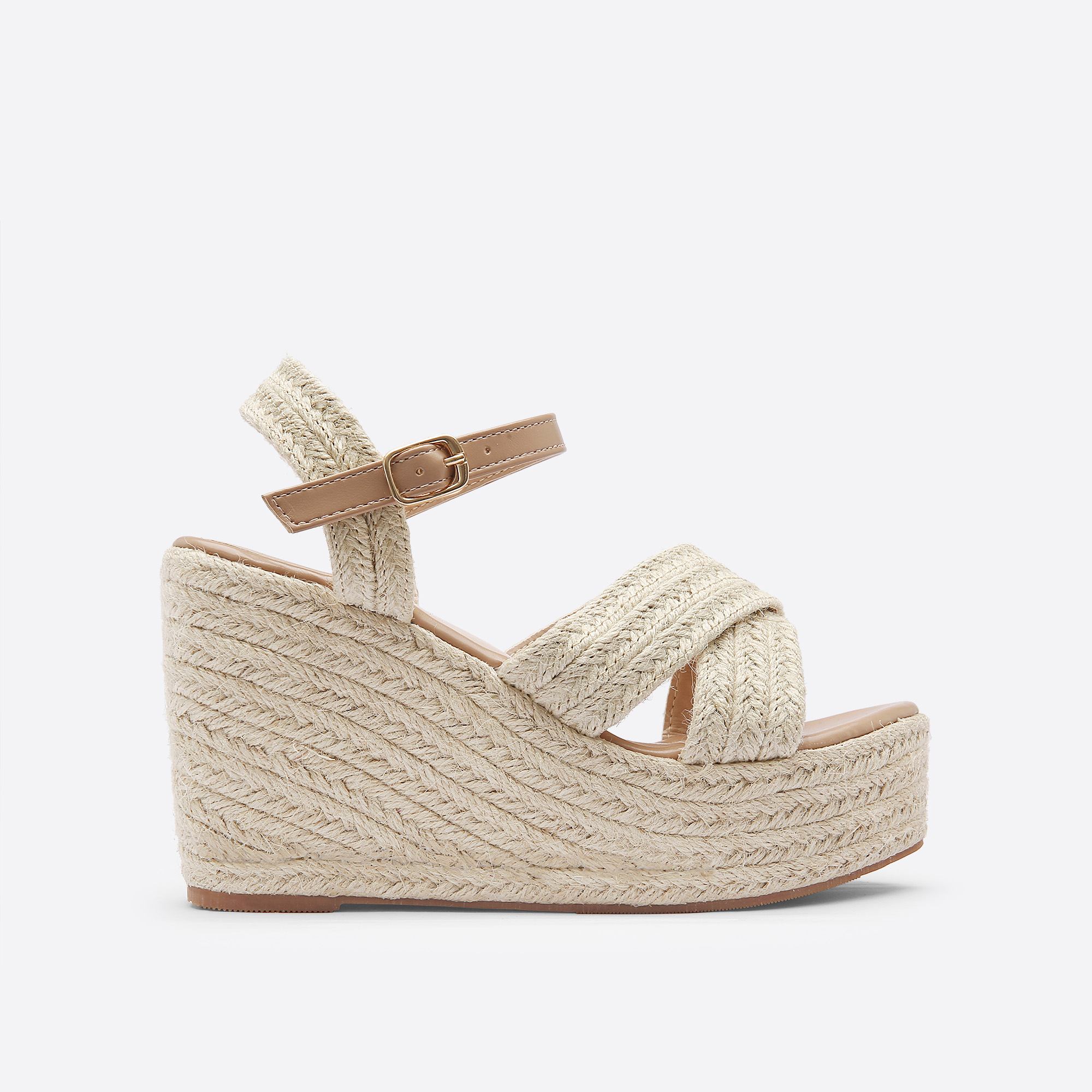 Women Endless Holiday Minimalist Wedge Espadrille Ankle Strap Sandals