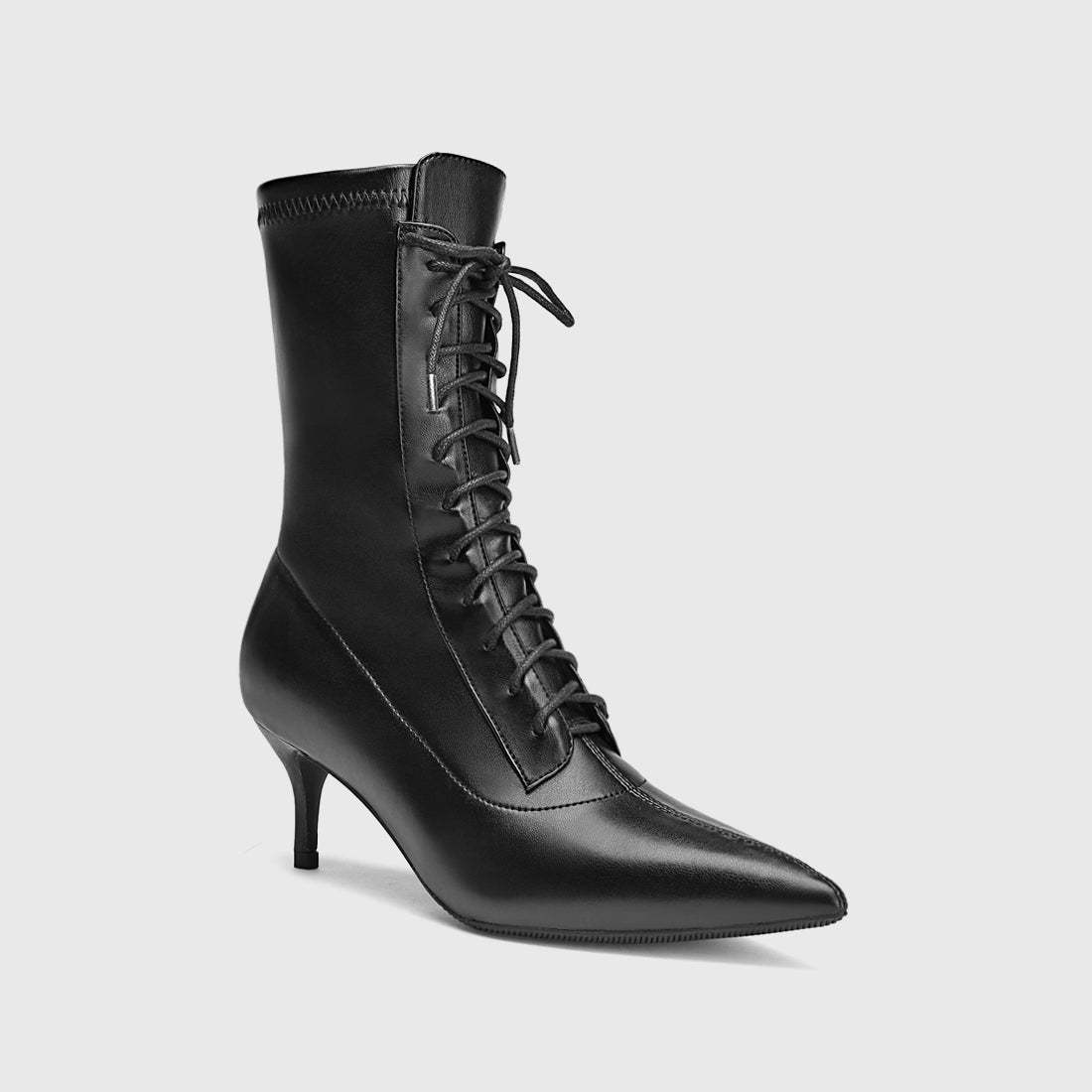 Newbella Point Toe Lace-up Ankle Boot Lace-up Pointed Toes Ankle Boots