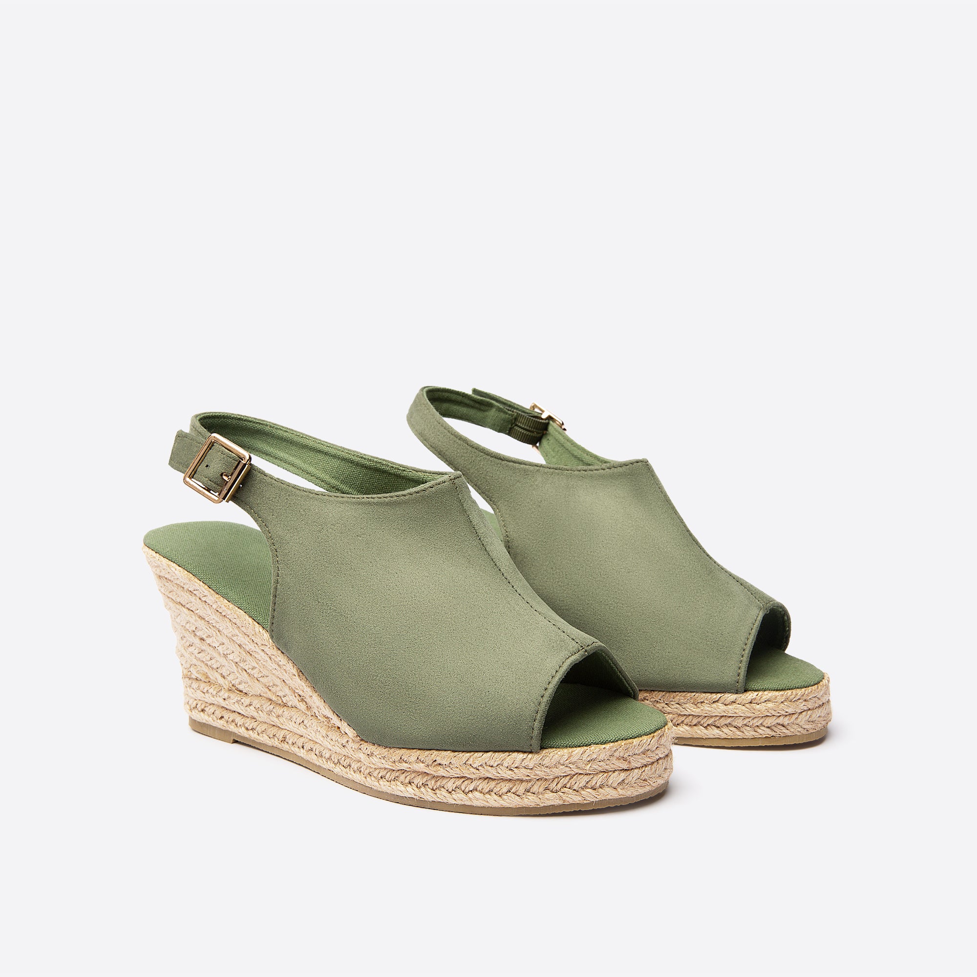 Solid Color Antiseptic Platform & Wedge Espadrilles Sandals