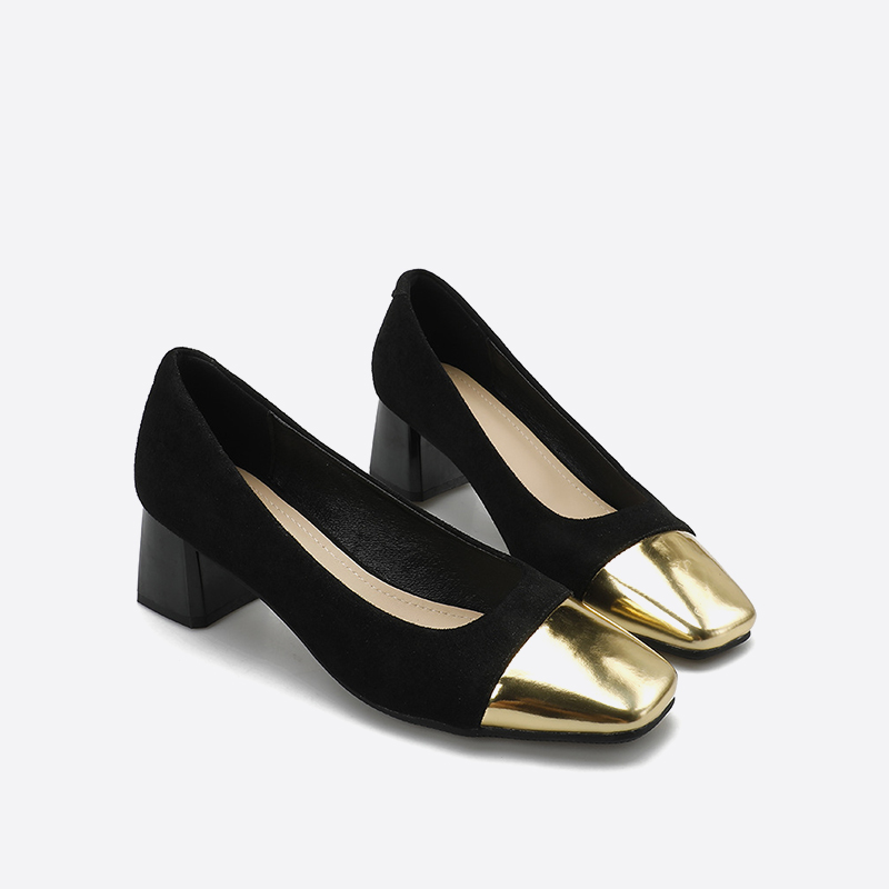 Summer Chunky Heeled French Style Pumps