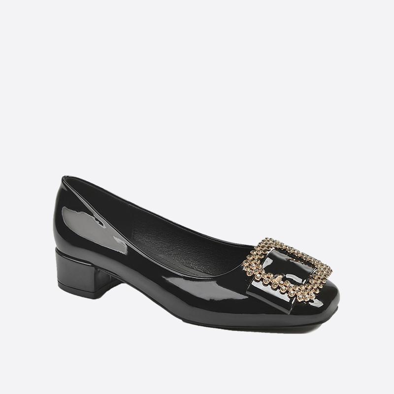 Square Rhinestone Heels