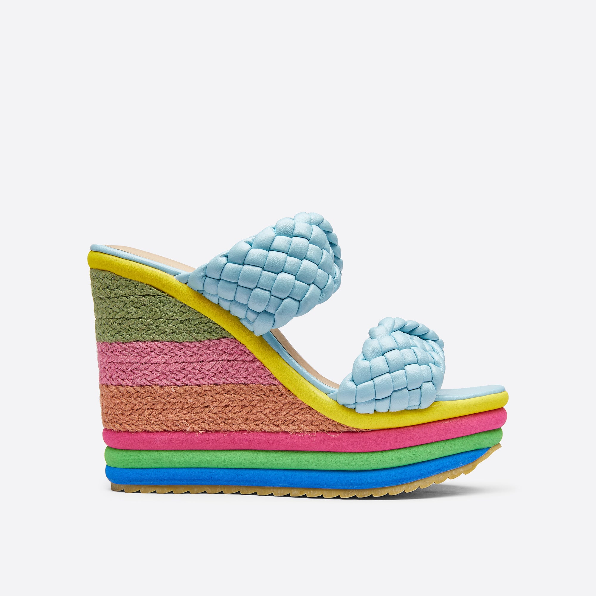 Women Rainbow High Heeled Sandals