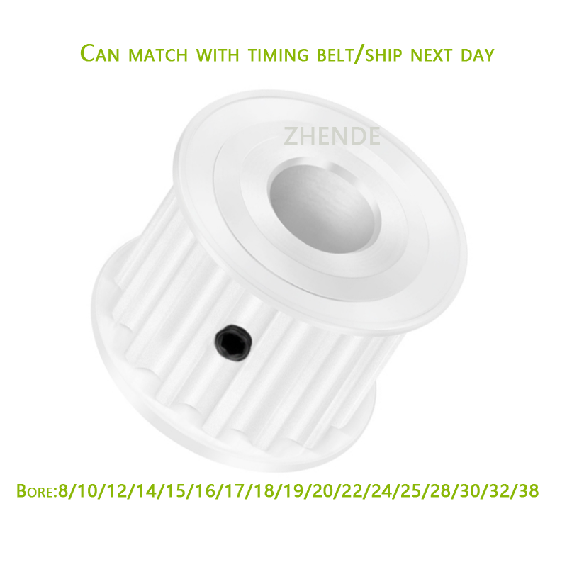 HTD 8M-48teeth 30mm belt width A type Bore 8/10/12/14/15/16/17/18/19/20/24/25/28 aluminum timing pulley-ZHENDE