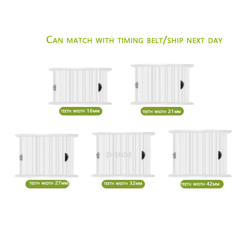 HTD 8M-48teeth 30mm belt width A type Bore 8/10/12/14/15/16/17/18/19/20/24/25/28 aluminum timing pulley-ZHENDE