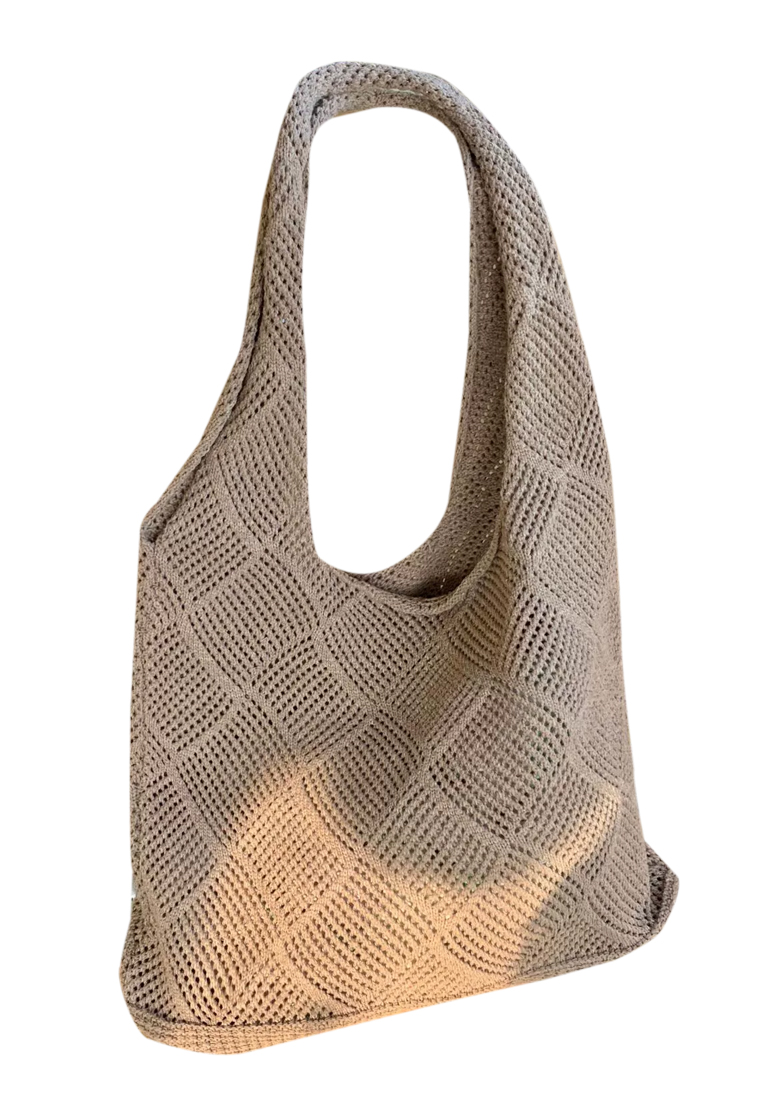 2023 New Hollow Knitted Bag Woolen Tote Bag  Single Shoulder Bag CA080710BE