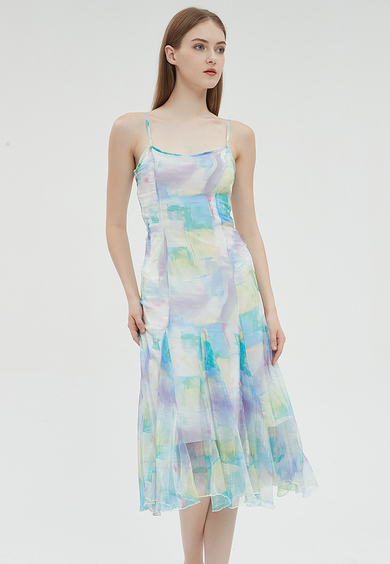 2023 Designer new summer  Vacation Long Maxi Dress with Spaghetti Straps B23070511MT