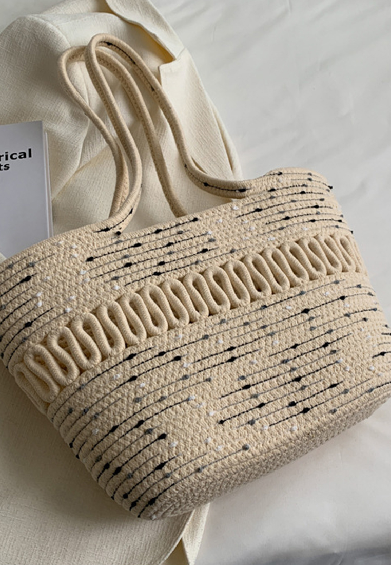 2023 New Hollow Woven Beach Vacation Tote Bag Large Women Bag CA080711BE
