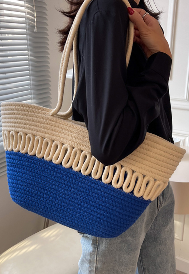 2023 New Hollow Woven Beach Vacation Tote Bag Large Women Bag CA080711BE