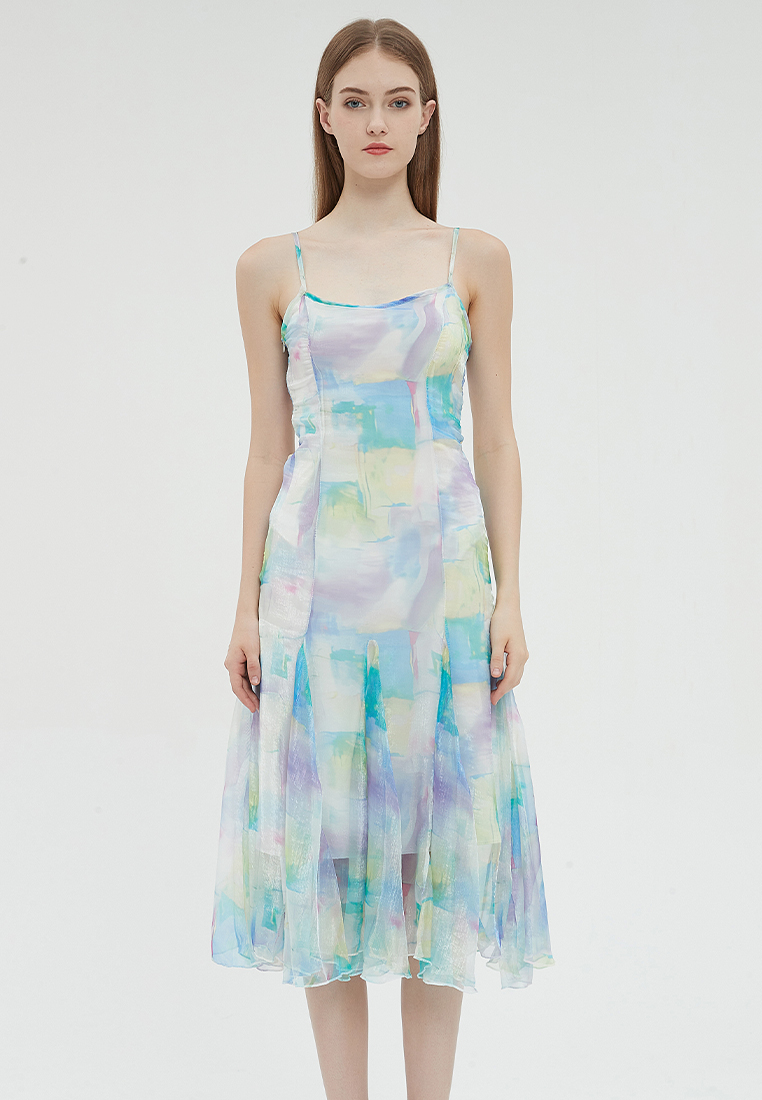 2023 Designer new summer  Vacation Long Maxi Dress with Spaghetti Straps B23070511MT