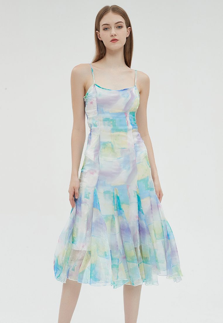 2023 Designer new summer  Vacation Long Maxi Dress with Spaghetti Straps B23070511MT