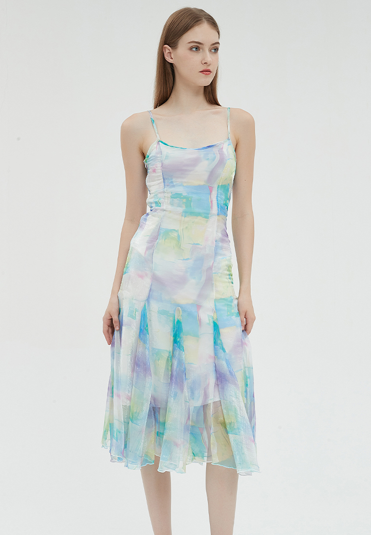 2023 Designer new summer  Vacation Long Maxi Dress with Spaghetti Straps B23070511MT