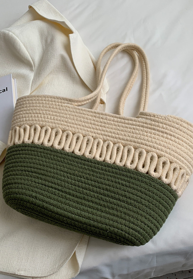 2023 New Hollow Woven Beach Vacation Tote Bag Large Women Bag CA080711BE