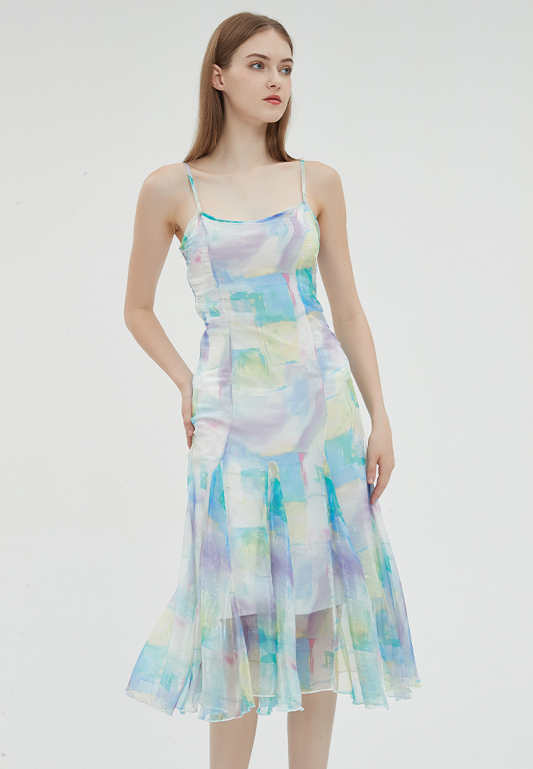 2023 Designer new summer  Vacation Long Maxi Dress with Spaghetti Straps B23070511MT