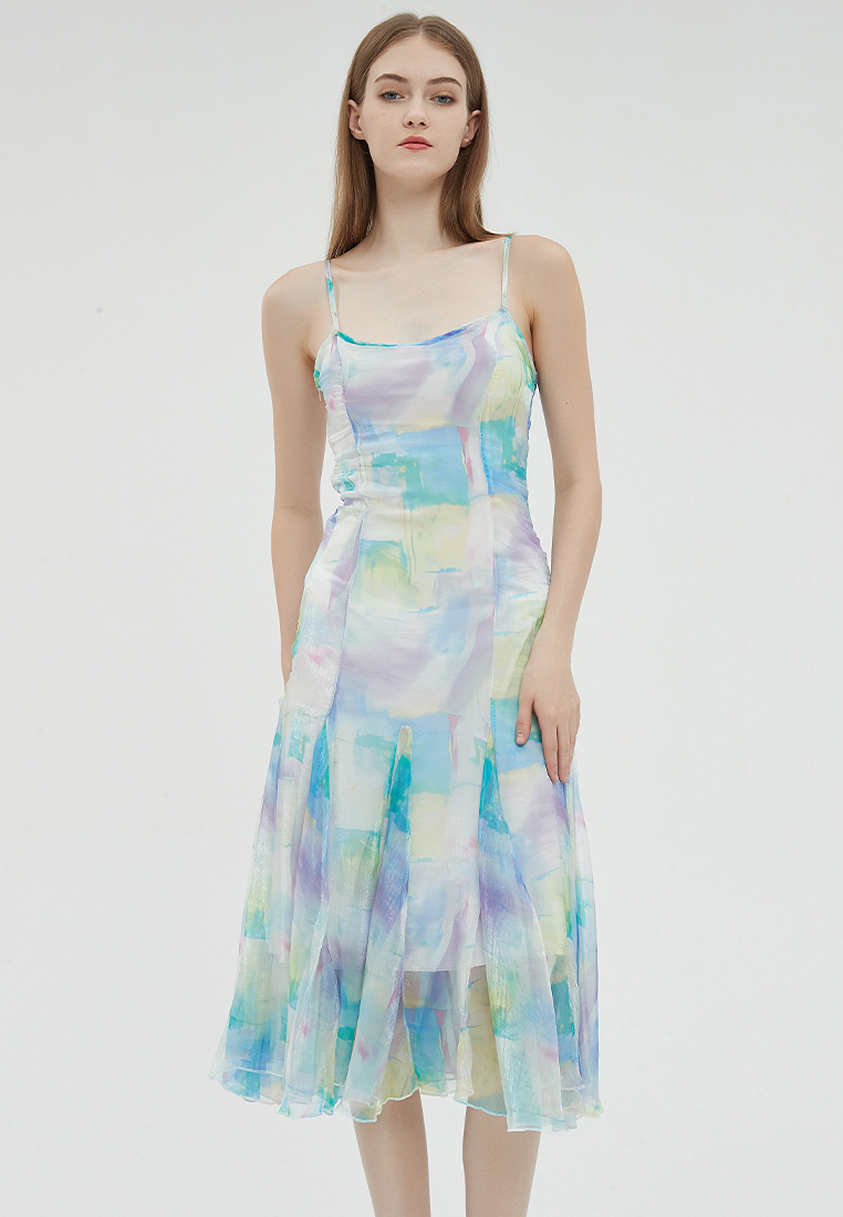 2023 Designer new summer  Vacation Long Maxi Dress with Spaghetti Straps B23070511MT