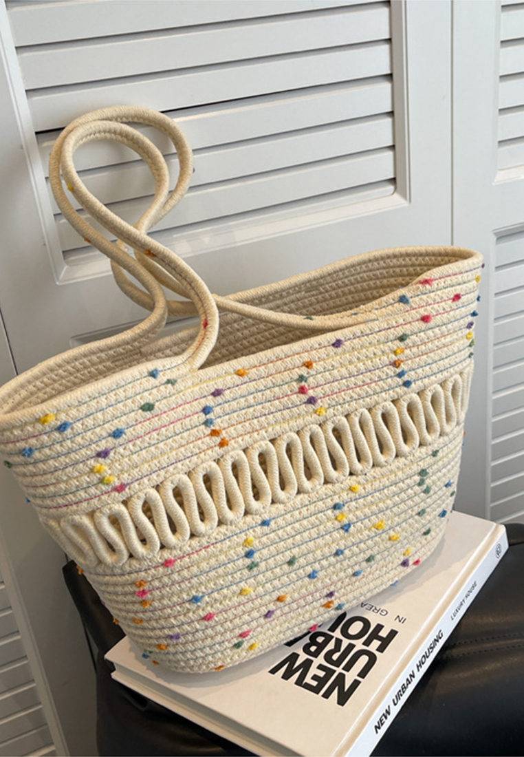 2023 New Hollow Woven Beach Vacation Tote Bag Large Women Bag CA080711BE