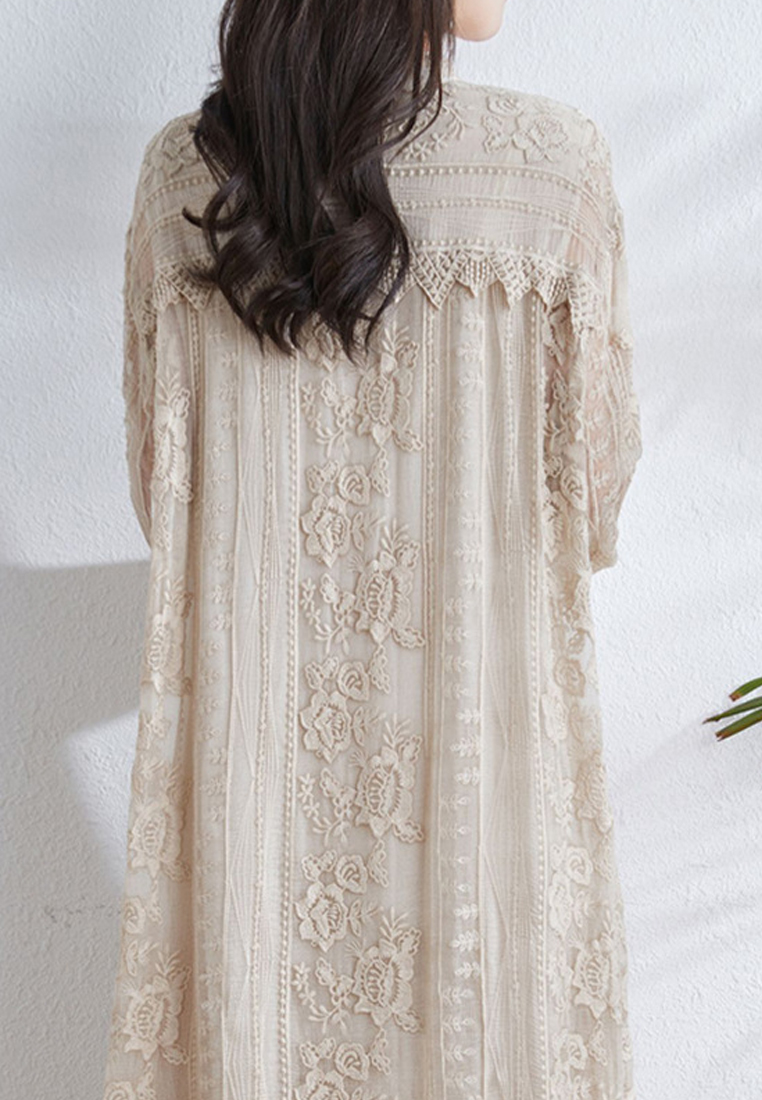 2023 Summer New Embroidered Elegant Women's Silk Dress CA072412