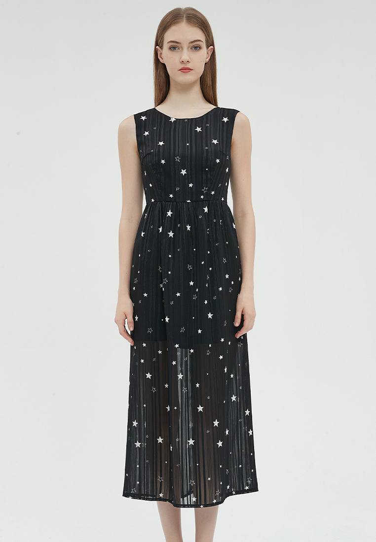 2023 Designer new summer Star Print Long Dress summer dress B23070513BK