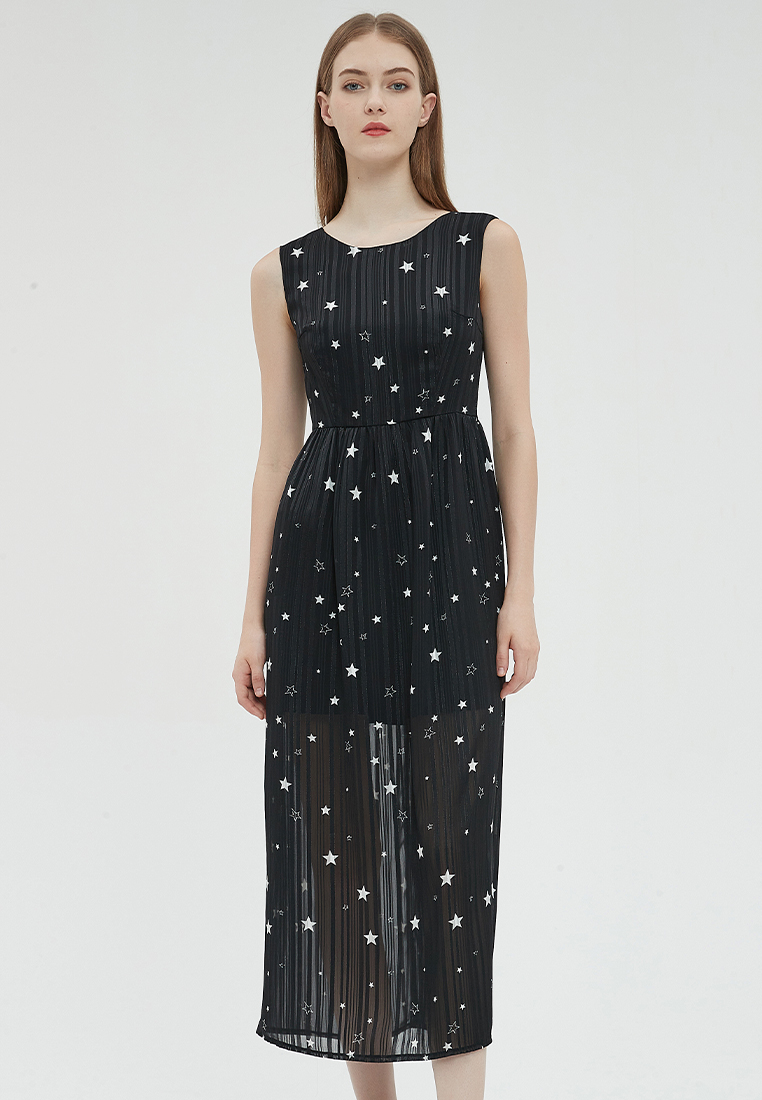 2023 Designer new summer Star Print Long Dress summer dress B23070513BK