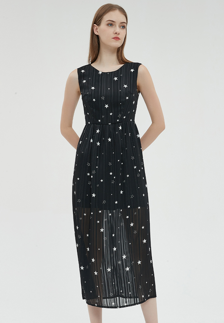 2023 Designer new summer Star Print Long Dress summer dress B23070513BK