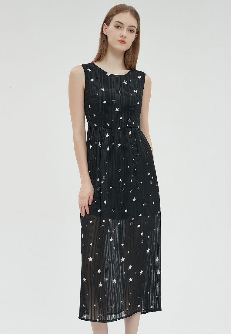 2023 Designer new summer Star Print Long Dress summer dress B23070513BK