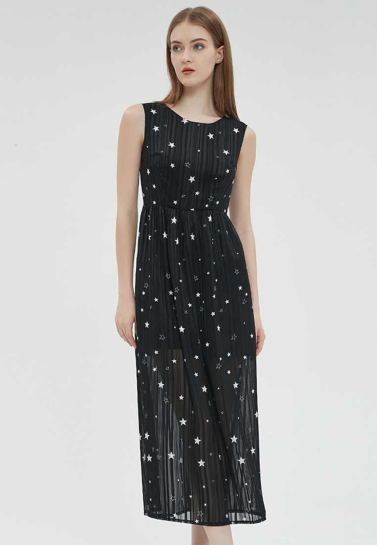 2023 Designer new summer Star Print Long Dress summer dress B23070513BK